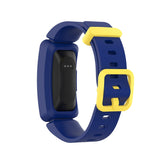 Blue/Yellow Plain Silicone Fitbit Ace 2 Strap/Fitbit Ace 2 Band