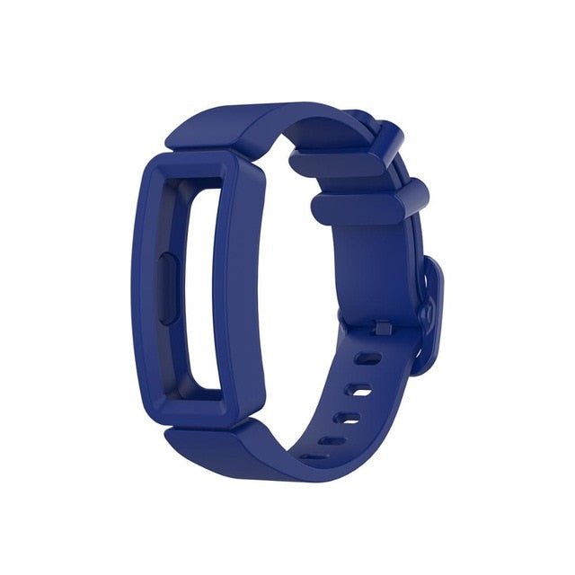 Dark Blue Plain Silicone Fitbit Ace 2 Strap/Fitbit Ace 2 Band