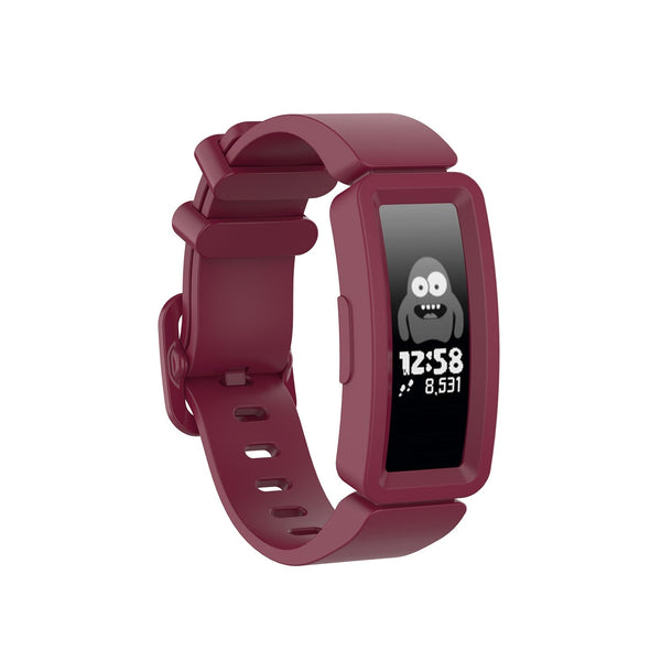 Dark Red Plain Silicone Fitbit Ace 2 Strap/Fitbit Ace 2 Band