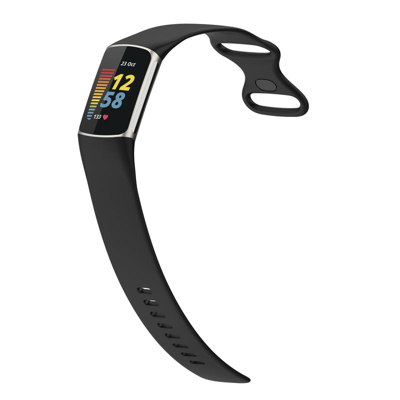 Fitbit Charge 5 Strap | Fitbit Charge 6 Strap | Black Silicone Strap/Band