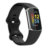 Fitbit Charge 5 Strap | Fitbit Charge 6 Strap | Black Silicone Strap/Band