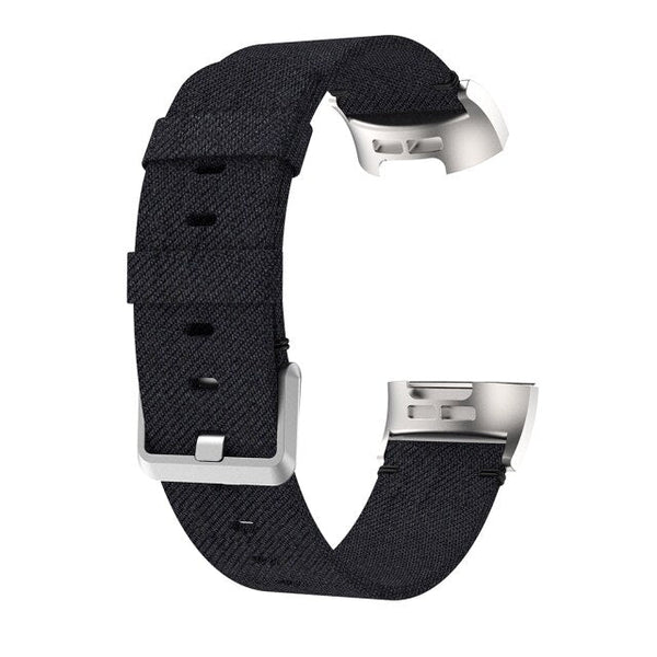 Fitbit Charge 5 Strap | Fitbit Charge 6 Strap | Black Woven Canvas Strap/Band