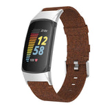 Fitbit Charge 5 Strap | Fitbit Charge 6 Strap | Brown Woven Canvas Strap/Band