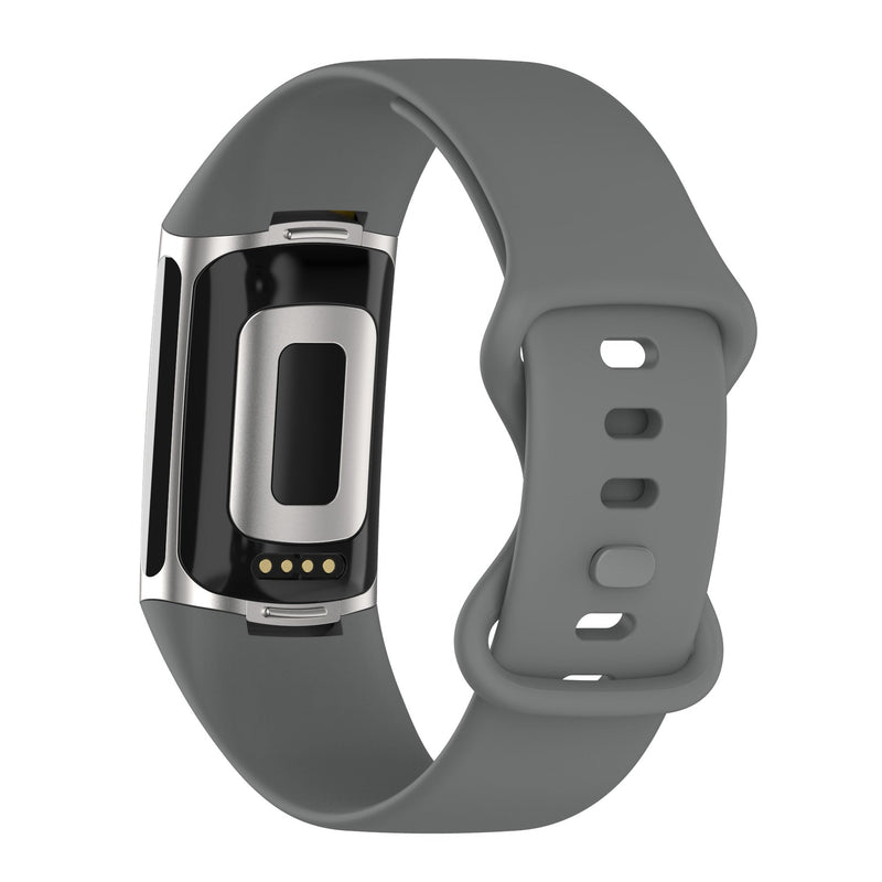 Fitbit Charge 5 Strap | Fitbit Charge 6 Strap | Grey Silicone Strap/Band