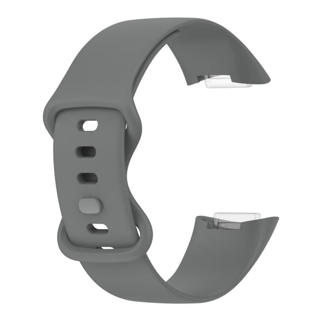 Fitbit Charge 5 Strap | Fitbit Charge 6 Strap | Grey Silicone Strap/Band