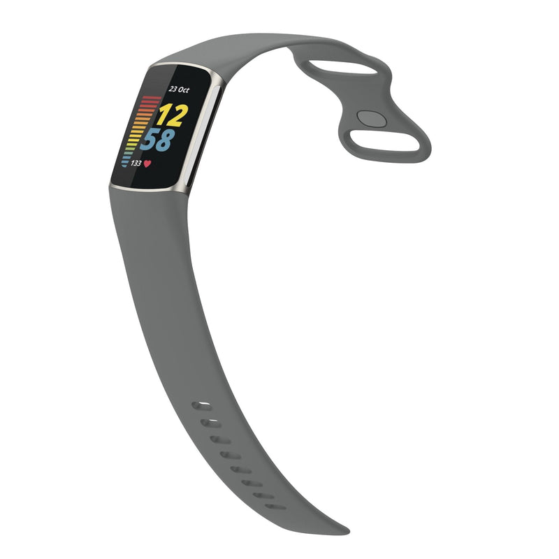 Fitbit Charge 5 Strap | Fitbit Charge 6 Strap | Grey Silicone Strap/Band