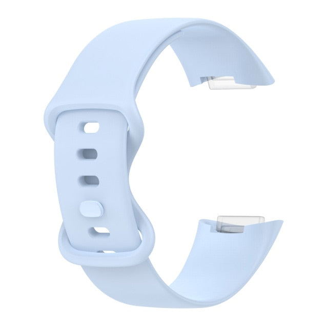 Fitbit Charge 5 Strap | Fitbit Charge 6 Strap | Light Blue Silicone Strap/Band