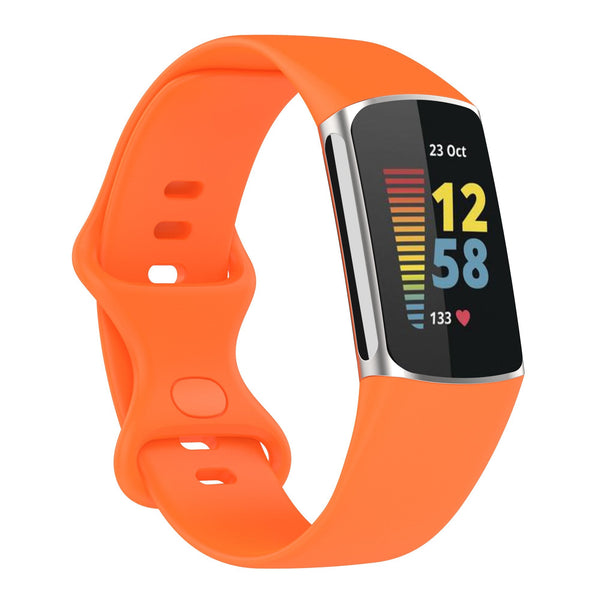 Fitbit Charge 5 Strap | Fitbit Charge 6 Strap | Orange Silicone Strap/Band