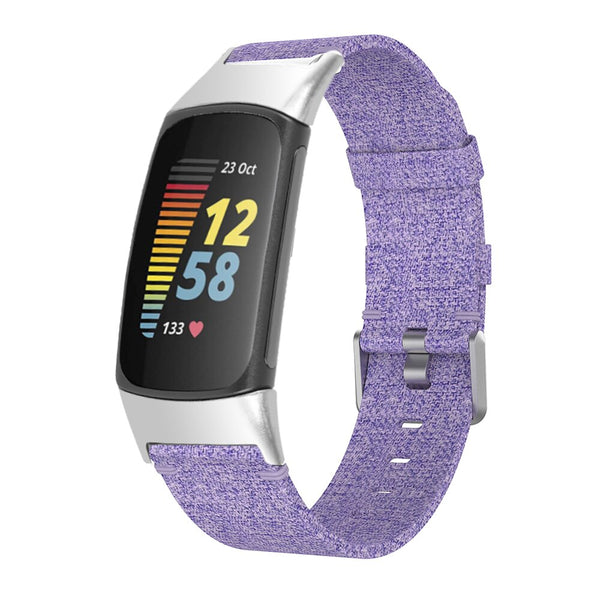 Fitbit Charge 5 Strap | Fitbit Charge 6 Strap | Purple Woven Canvas Strap/Band