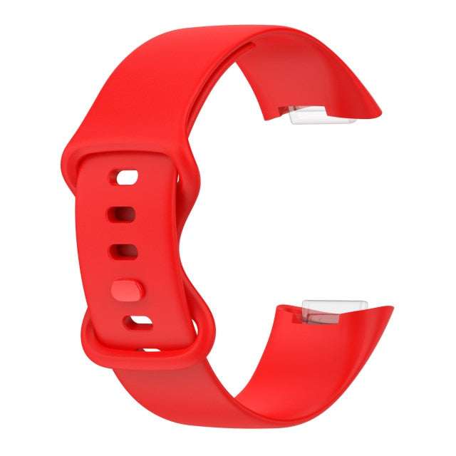 Fitbit Charge 5 Strap | Fitbit Charge 6 Strap | Red Silicone Strap/Band