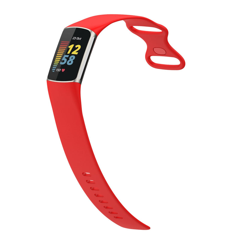 Fitbit Charge 5 Strap | Fitbit Charge 6 Strap | Red Silicone Strap/Band