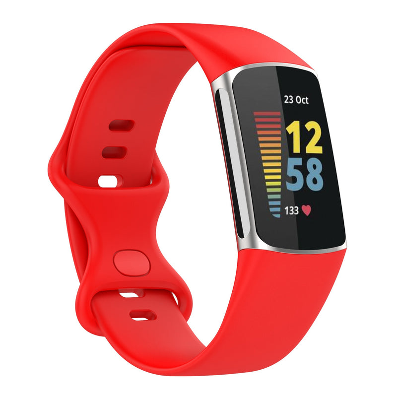 Fitbit Charge 5 Strap | Fitbit Charge 6 Strap | Red Silicone Strap/Band