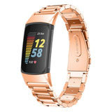 Fitbit Charge 5 Strap | Fitbit Charge 6 Strap | Rose Gold Classic Steel Strap/Band