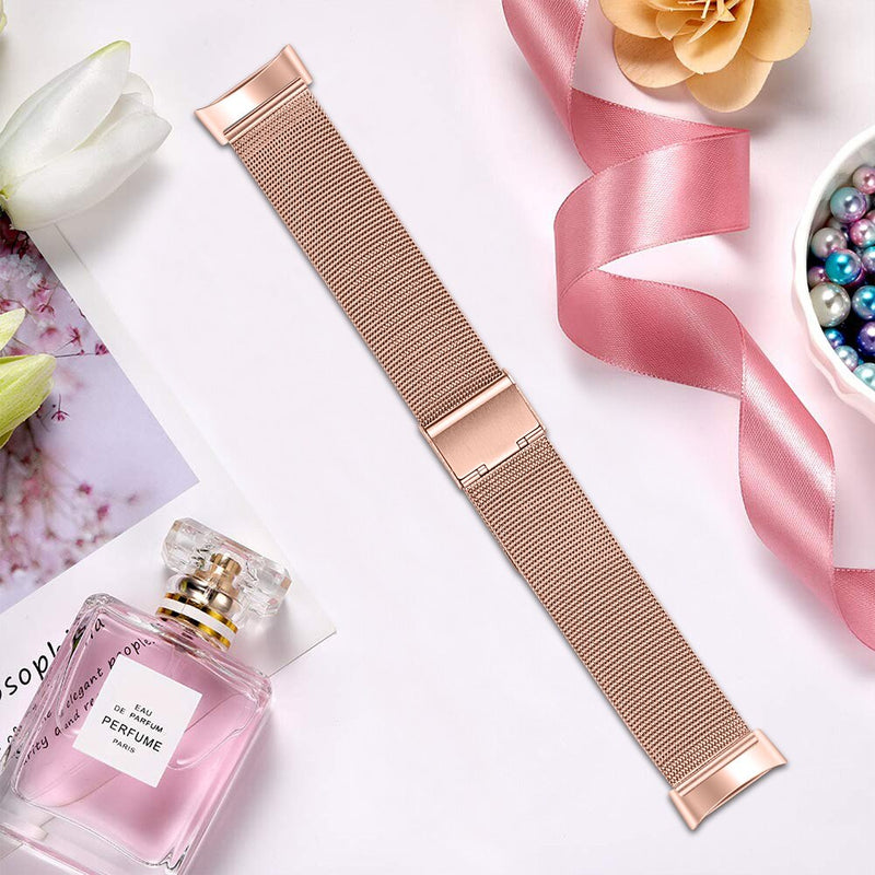 Fitbit Charge 5 Strap | Fitbit Charge 6 Strap | Rose Gold Milanese Strap/Band