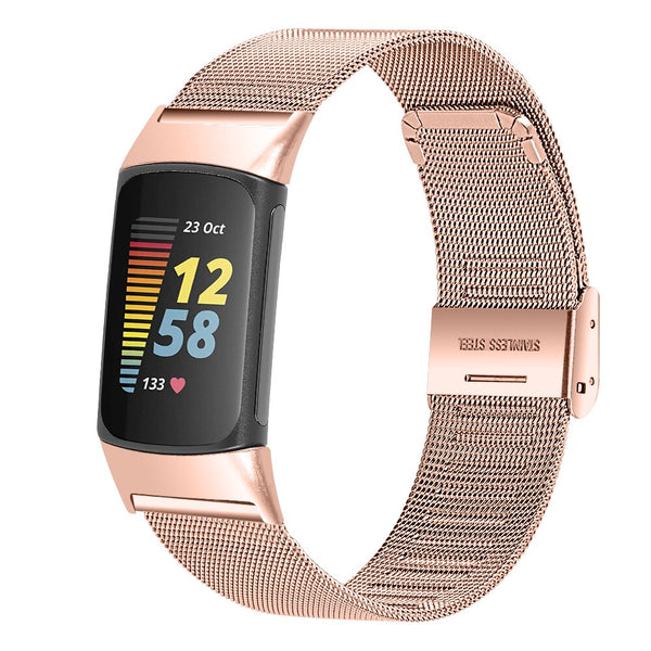 Fitbit Charge 5 Strap | Fitbit Charge 6 Strap | Rose Gold Milanese Strap/Band