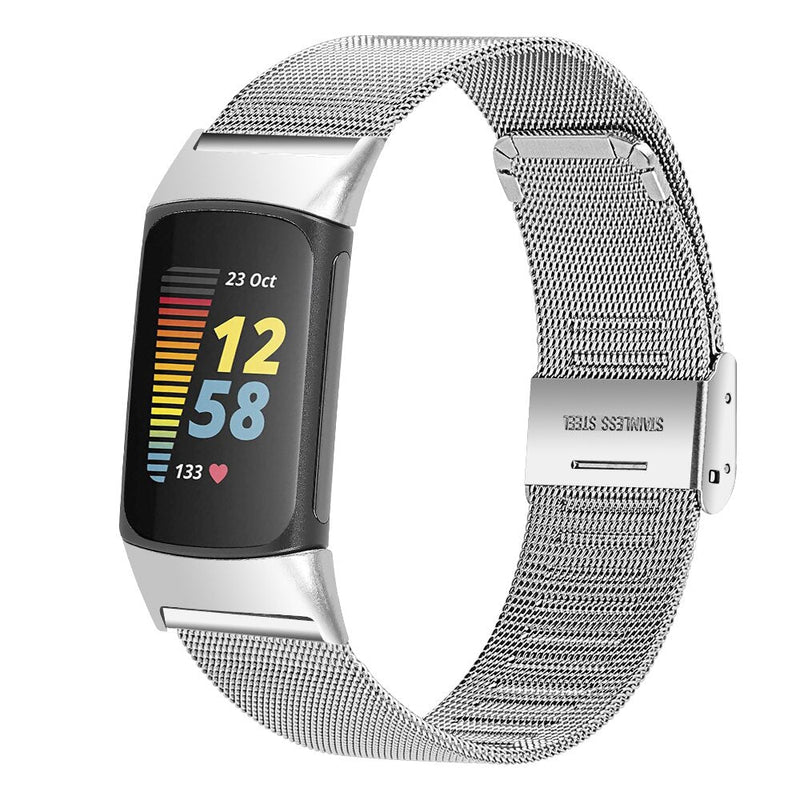 Fitbit Charge 5 Strap | Fitbit Charge 6 Strap | Silver Milanese Strap/Band