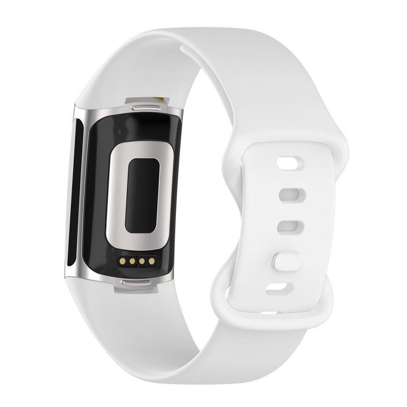 Fitbit Charge 5 Strap | Fitbit Charge 6 Strap | White Silicone Strap/Band