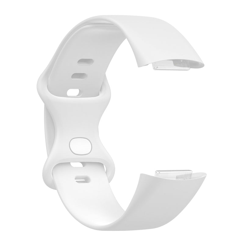 Fitbit Charge 5 Strap | Fitbit Charge 6 Strap | White Silicone Strap/Band