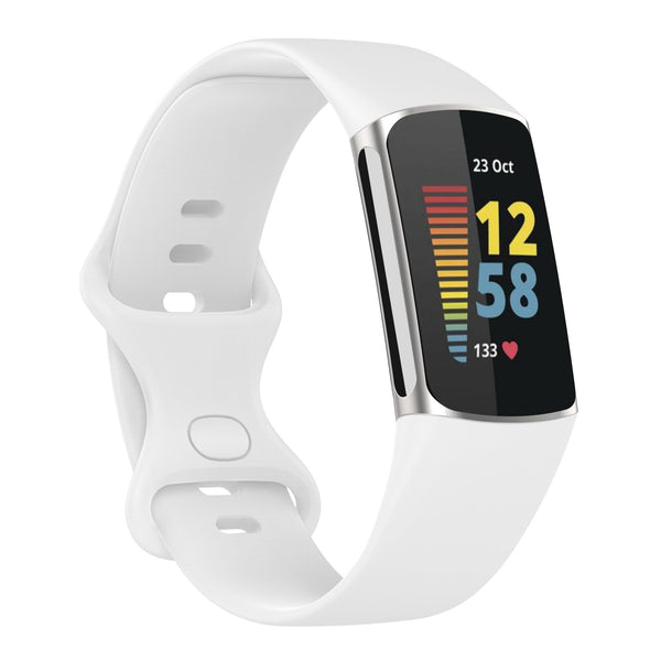 Fitbit Charge 5 Strap | Fitbit Charge 6 Strap | White Silicone Strap/Band