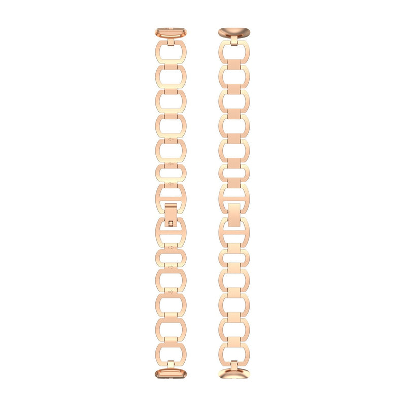 Fitbit Luxe Strap | Glamorous Steel Strap | Rose Gold