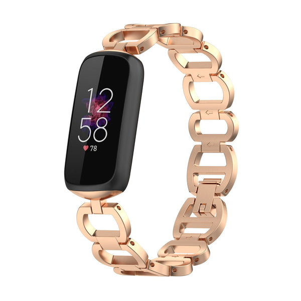 Fitbit Luxe Strap | Glamorous Steel Strap | Rose Gold