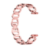 Fitbit Luxe Strap | Glamorous Steel Strap | Rose Pink