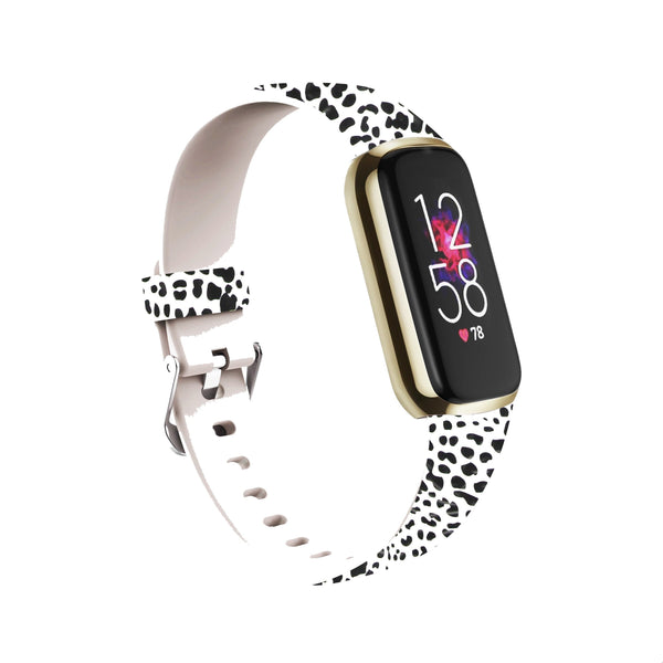 Fitbit Luxe Strap | Patterned Silicone Strap | Cookies and Cream