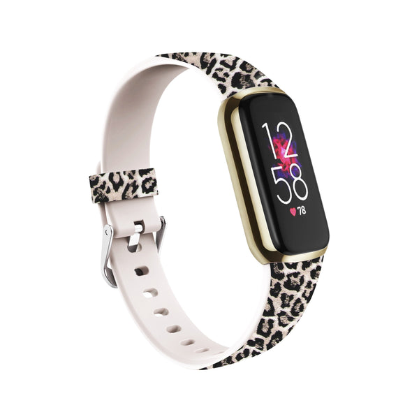 Fitbit Luxe Strap | Patterned Silicone Strap | Leopard Print