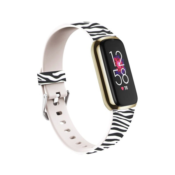 Fitbit Luxe Strap | Patterned Silicone Strap | Zebra