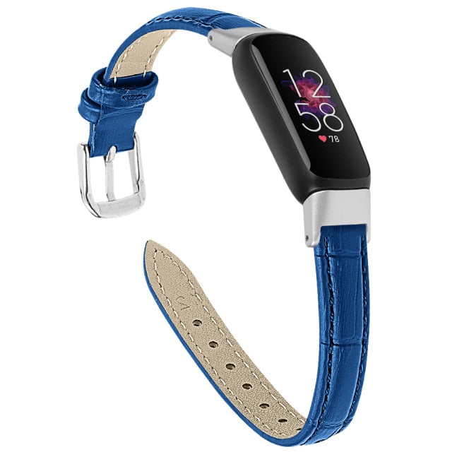 Fitbit Luxe Strap | Premium Leather Strap | Blue