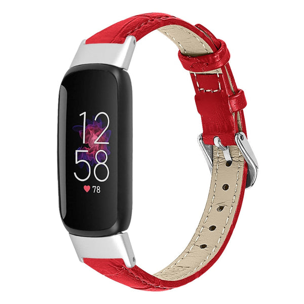 Fitbit Luxe Strap | Premium Leather Strap | Red