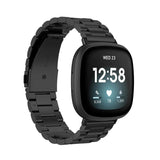 Fitbit Sense 2 Strap | Fitbit Versa 4 Strap | Black Metal Fitbit Strap