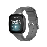 Fitbit Sense 2 Strap | Fitbit Versa 4 Strap | Grey Premium Leather Fitbit Strap