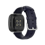 Fitbit Sense 2 Strap | Fitbit Versa 4 Strap | Navy Blue Premium Leather Fitbit Strap