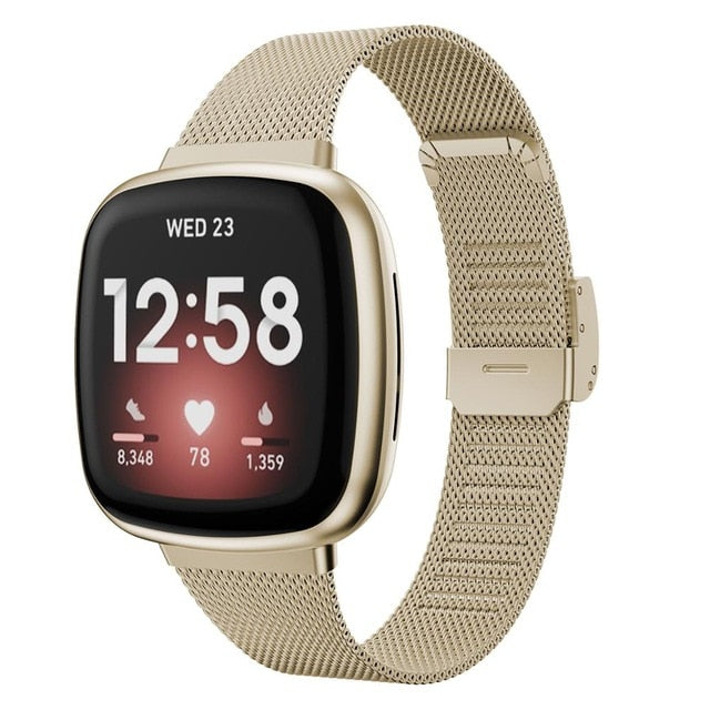 Fitbit Sense Strap | Fitbit Versa 3 Strap | Milanese Steel Strap | 7 Colours Available