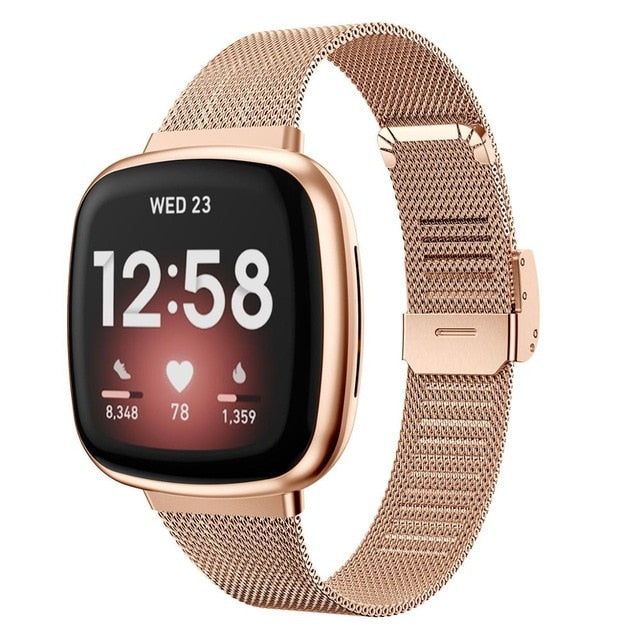 Fitbit Sense Strap | Fitbit Versa 3 Strap | Milanese Steel Strap | 7 Colours Available