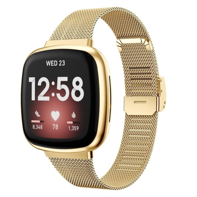 Fitbit Sense Strap | Fitbit Versa 3 Strap | Milanese Steel Strap | 7 Colours Available