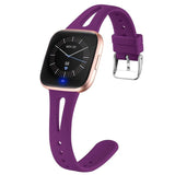 Fitbit Versa Strap | Fitbit Versa 2 Strap | Fitbit Versa Lite Strap | Narrow Plain Silicone Strap/Band (Ventilated) | 8 Colours Available