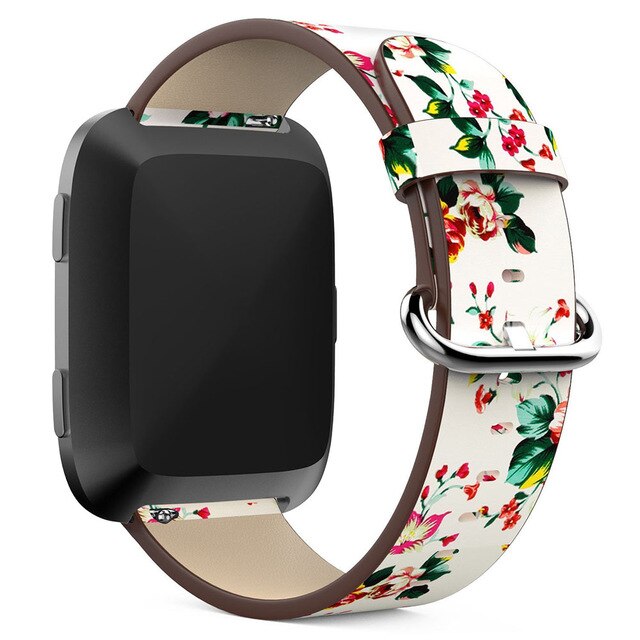 Fitbit Versa Strap | Fitbit Versa 2 Strap | Fitbit Versa Lite Strap | Patterned Leather Strap/Band | 4 Colours Available