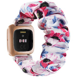 Fitbit Versa Strap | Fitbit Versa 2 Strap | Fitbit Versa Lite Strap | Patterned Scrunchie Silicone Strap/Band | 9 Colours Available