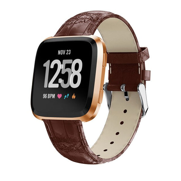 Fitbit Versa Strap | Fitbit Versa 2 Strap | Fitbit Versa Lite Strap | Smooth Leather Strap/Band | 4 Colours Available