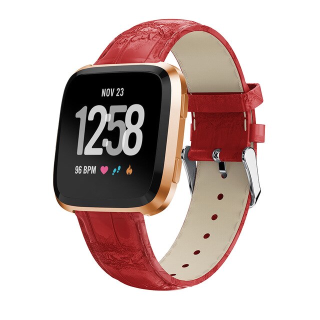 Fitbit Versa Strap | Fitbit Versa 2 Strap | Fitbit Versa Lite Strap | Smooth Leather Strap/Band | 4 Colours Available