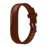 For Fitbit Flex 2 | Grained Silicone Strap | Coffee