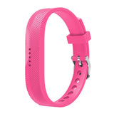 For Fitbit Flex 2 | Grained Silicone Strap | Pink