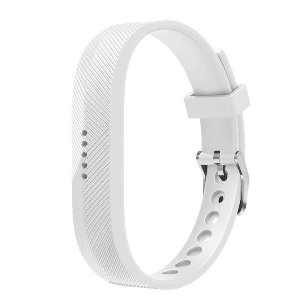 For Fitbit Flex 2 | Grained Silicone Strap | White