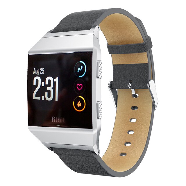 For Fitbit Ionic | Smooth Leather Strap/Band | 5 Colours Available