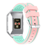 For Fitbit Ionic | Striped Silicone Strap/Band | 12 Colours Available