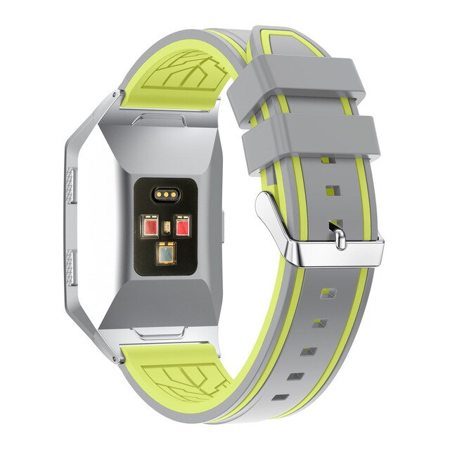 For Fitbit Ionic | Striped Silicone Strap/Band | 12 Colours Available