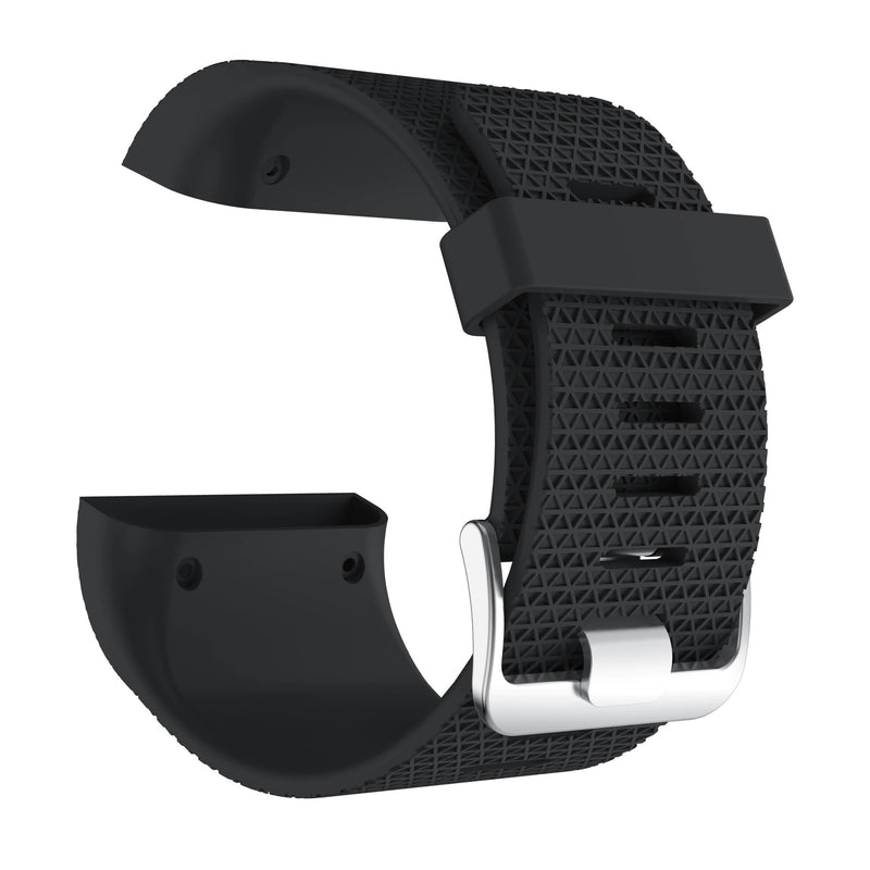 For Fitbit Surge | Grained Silicone Strap | Black