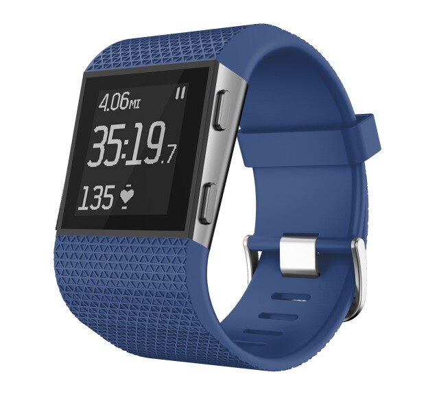 For Fitbit Surge | Grained Silicone Strap | Deep Blue